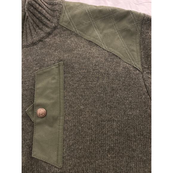 Alps & Meters XXL Green Wool-Blend Alpine Guide Sweater Luxury Utility - Picture 7 of 9